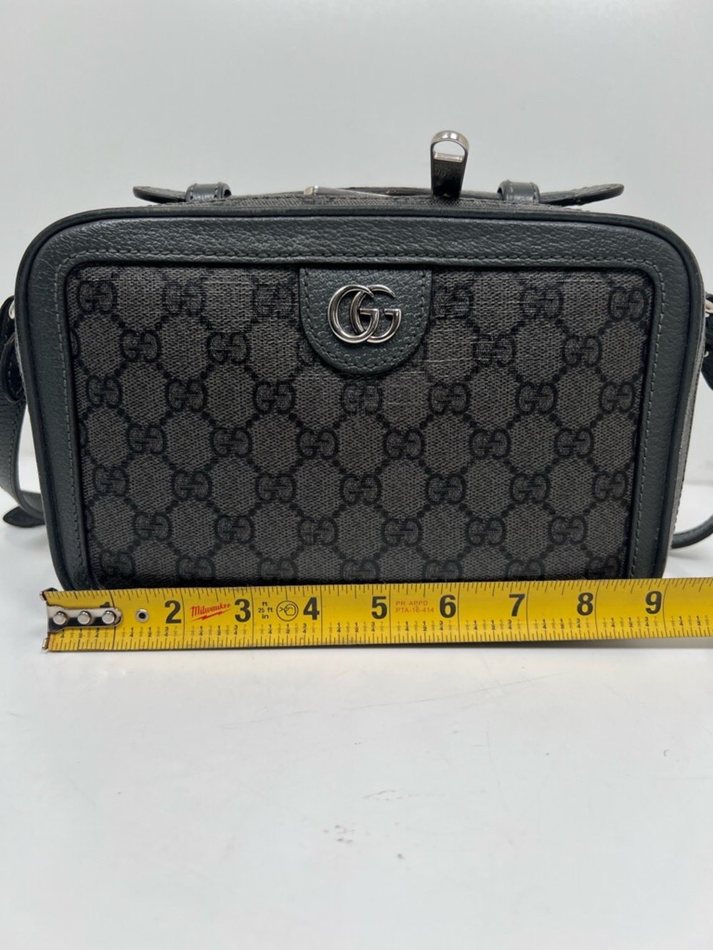 Gucci Ophidia Zip Around Camera Crossbody Bag GG Coated Canvas Small - Picture 13 of 16